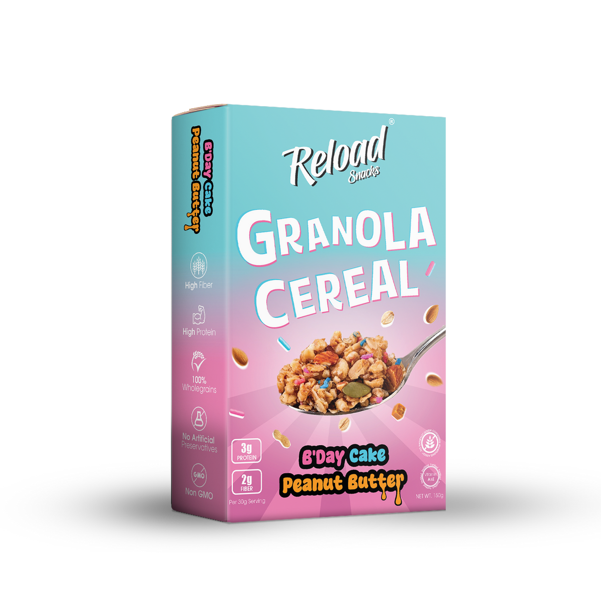 Granola Cereal - B'day Cake Peanut Butter  - 150g