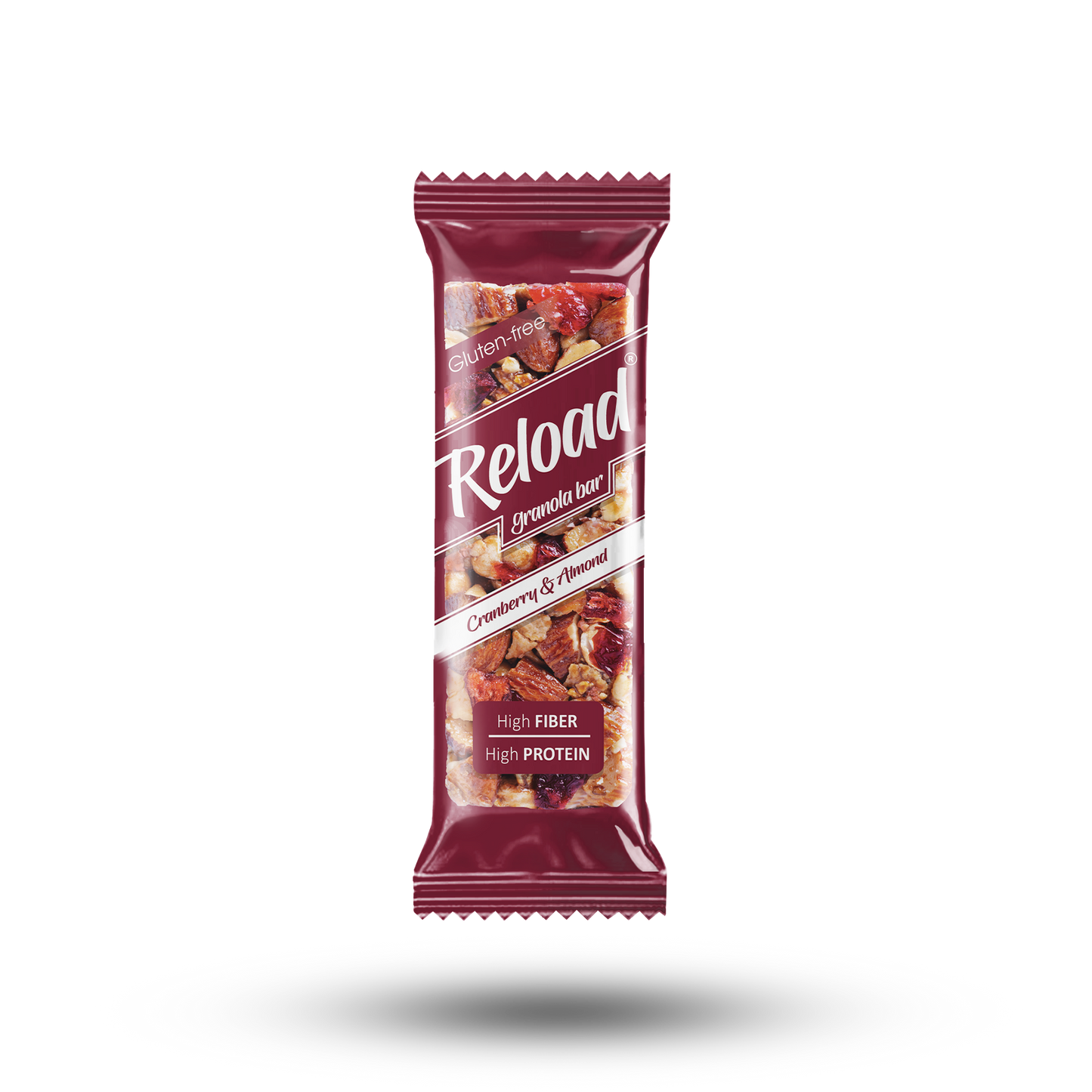 Reload Granola Bar Cranberry & Almond – Box (6 Bars)