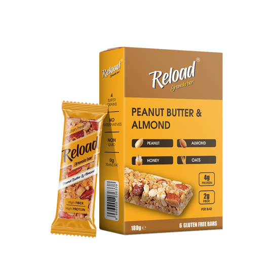 Granola Bar Peanut Butter & Almond – Box (6 Bars)